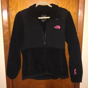 Black Breast Cancer Awareness Northface coat